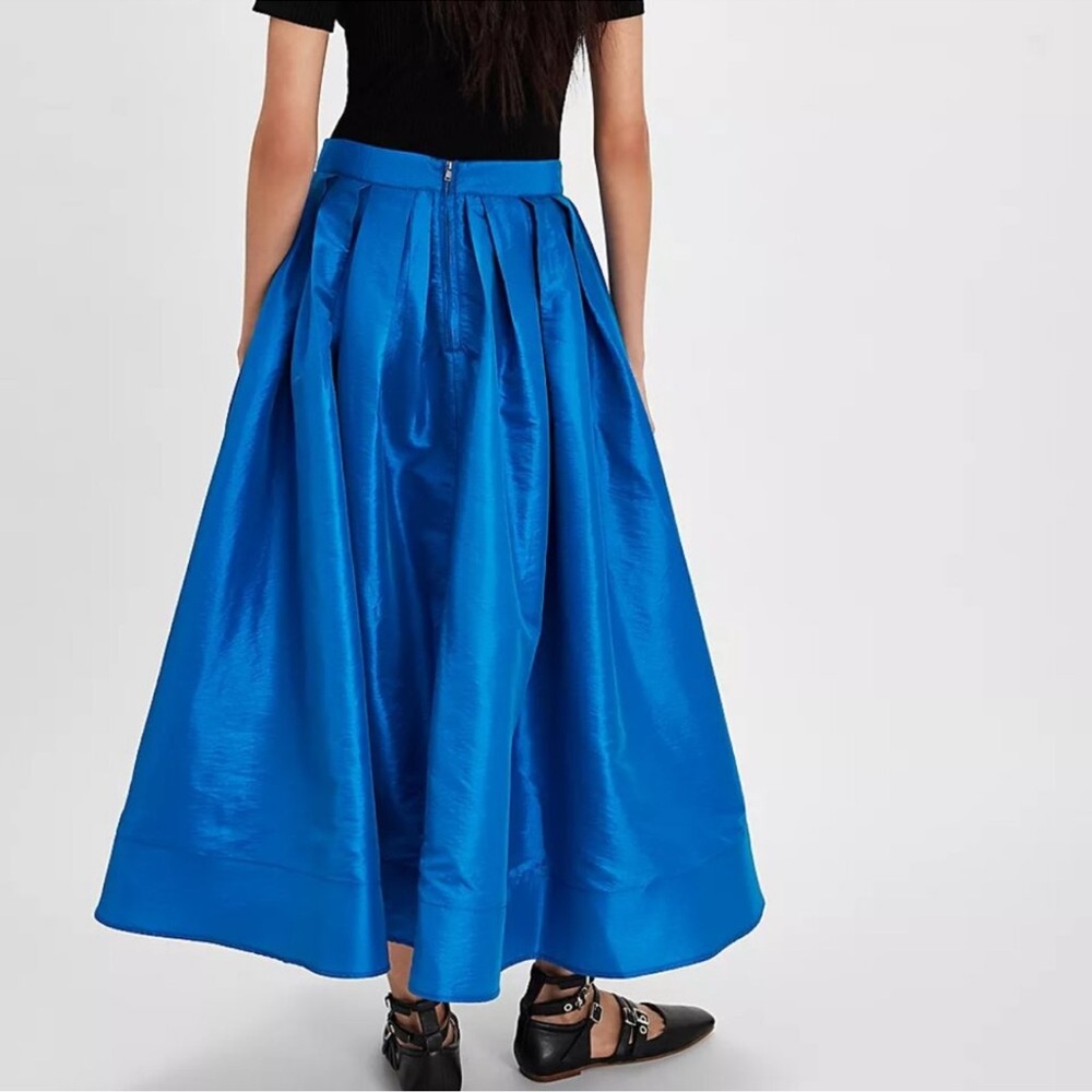 Free People Vibrant Cobalt Blue Midi Skirt - Picture 3 of 6
